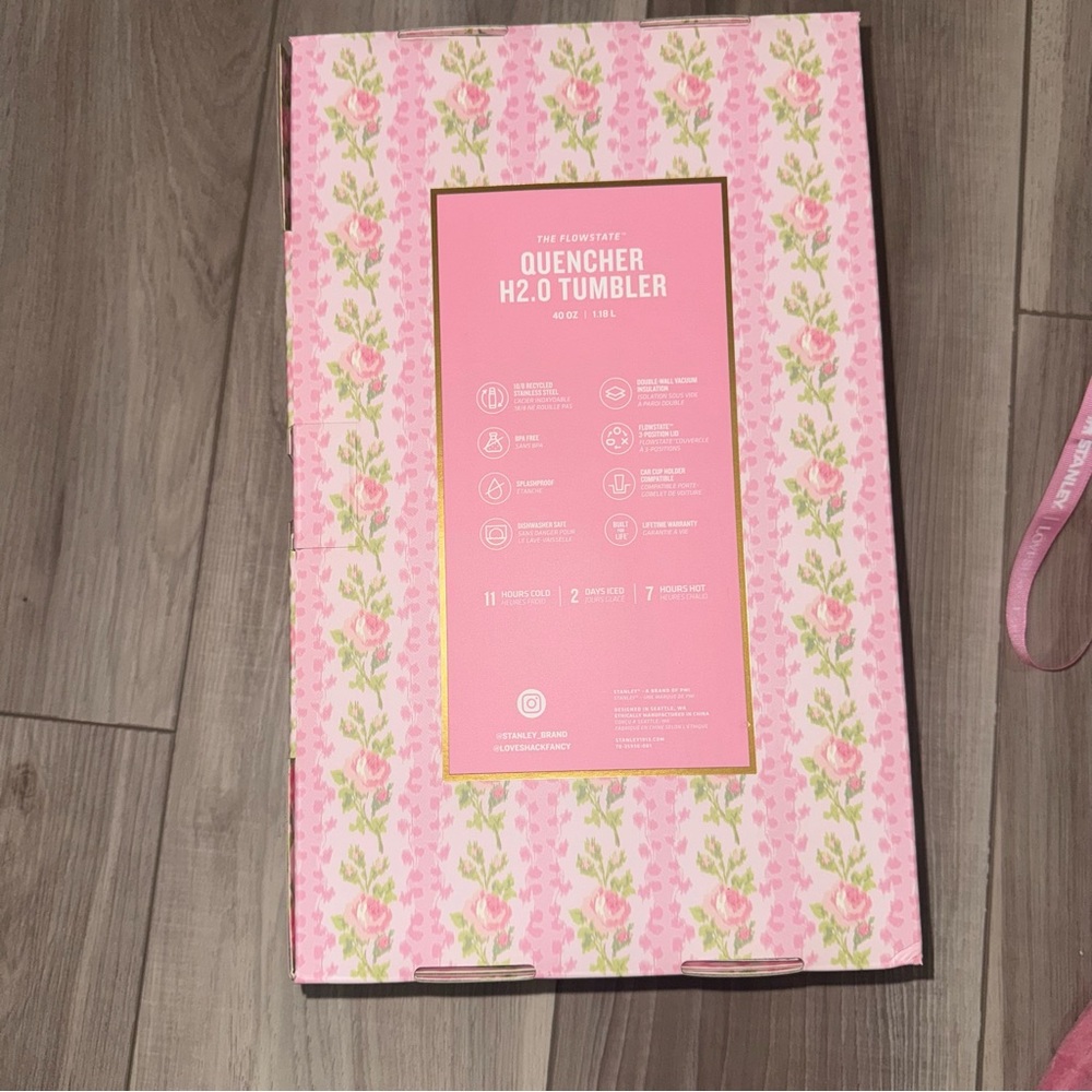 LoveShackFancy Pink Floral empty Stanley box Gift Wrap Set - Picture 2 of 5
